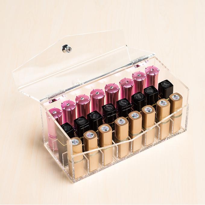 Διαφανής ακρυλική επίδειξη case.jpg κραγιόν makeup