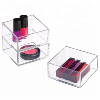 Ακρυλική Makeup πιστοποίηση CE δίσκων κιβωτίων αποθήκευσης διοργανωτών ακρυλική καλλυντική