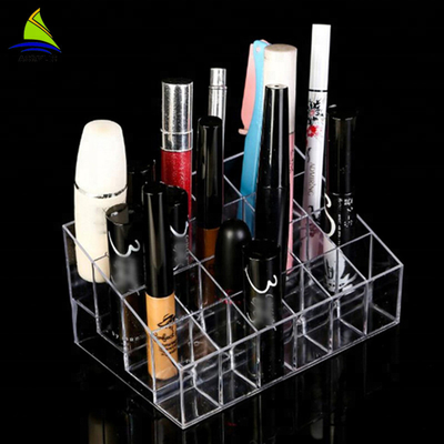 Διαφανές ακρυλικό Makeup 24 αποθήκευση επίδειξης κραγιόν πλεγμάτων/κιβώτιο διοργανωτών