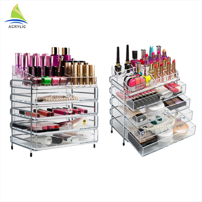 Επαγγελματικός ψωνίζοντας διοργανωτής Makeup συρταριών λεωφόρων ακρυλικός