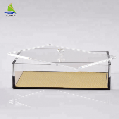 Τα Stackable σαφή ακρυλικά αποθήκευσης εμπορευματοκιβώτια αποθήκευσης κιβωτίων ακρυλικά προσαρμόζουν τη μορφή