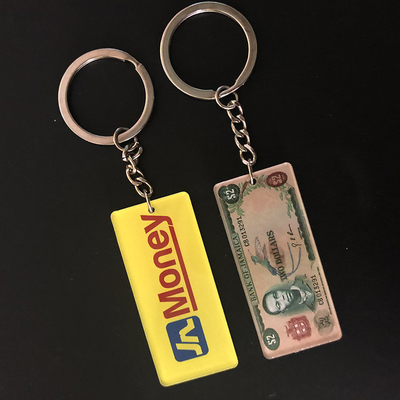 Τυπωμένη μόδα συνήθεια ακρυλικό Keychains για τη διαφήμιση των δώρων εύκολων να καθαρίσουν