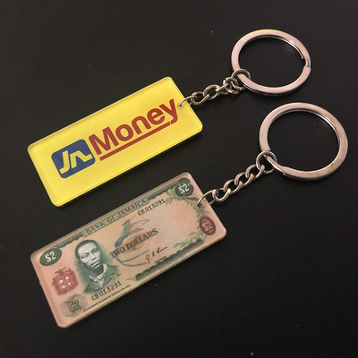 Τυπωμένη μόδα συνήθεια ακρυλικό Keychains για τη διαφήμιση των δώρων εύκολων να καθαρίσουν