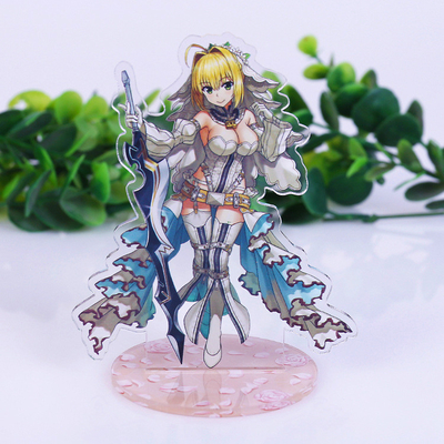 Countertop συνήθειας ο ακρυλικός αριθμός Anime όρθιων επιβατών περίπτωσης επίδειξης τύπωσε ακρυλικό Keychain