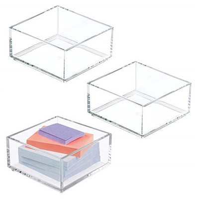 Προσαρμοσμένοι σαφείς Lucite 4x6 ακρυλικοί κάτοχοι φυλλάδιων/κολλώδης κάτοχος σημειωματάριων εγγράφου